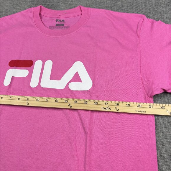 Fila Pink Short Sleeve Logo T-Shirt L  Crew Neck Casual Tee For Men Or Women - Picture 6 of 6